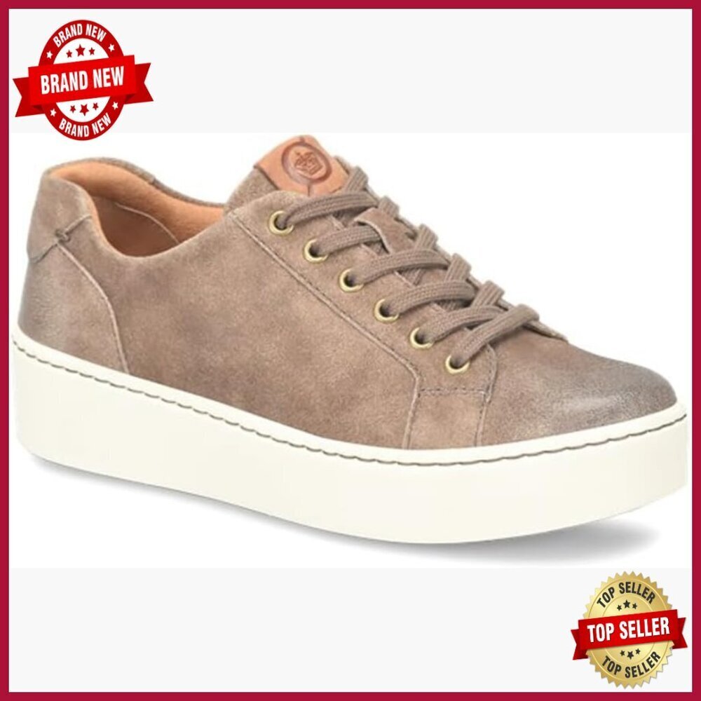 Leather Platform Sneakers with EVA Sole for Walking Comfort